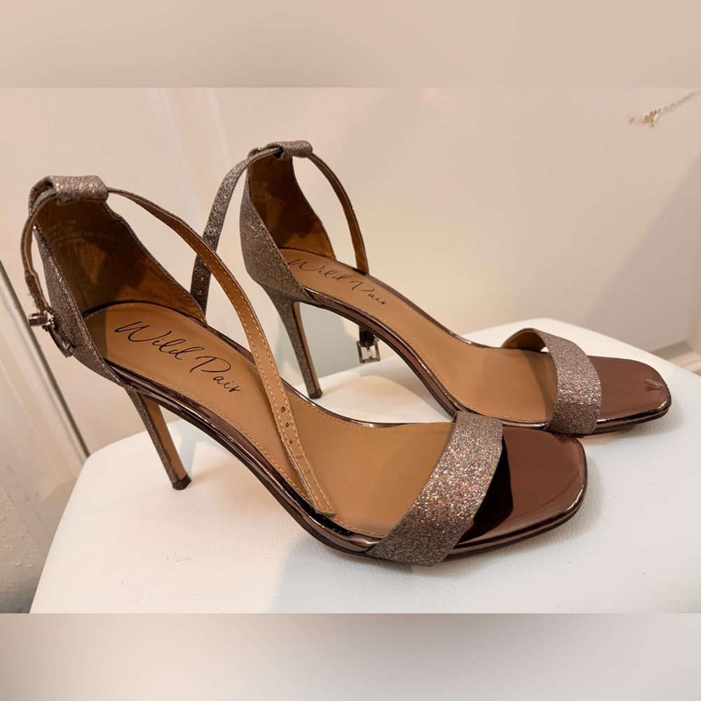 Wild Pair Sparkling Bronze Heels